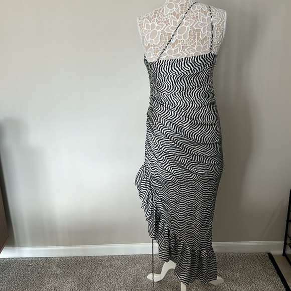 CINQ A SEPT -NWOT- Christel Dress in Ivory/Navy - Picture 6 of 14